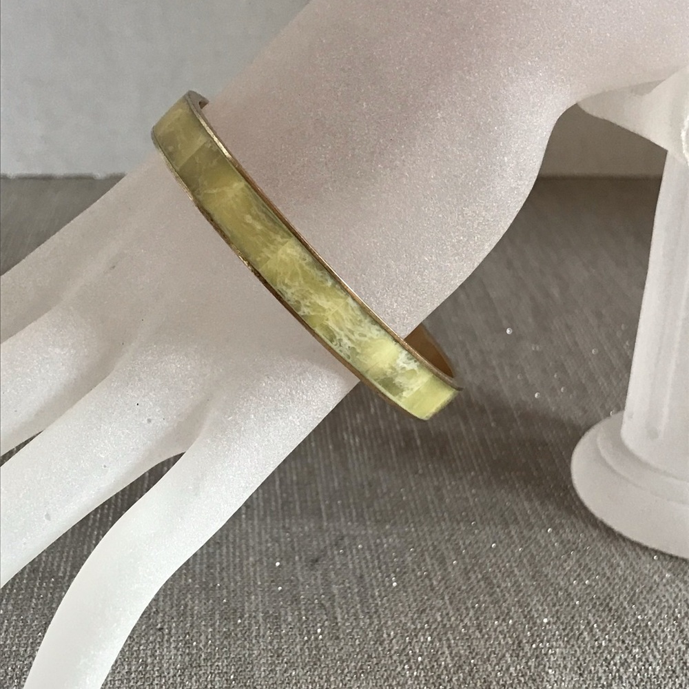J Crew gold and yellow enamel bangle bracelet